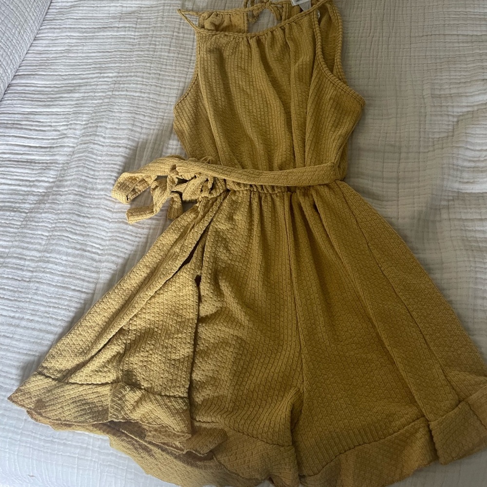 Charming Gold Mustard Romper